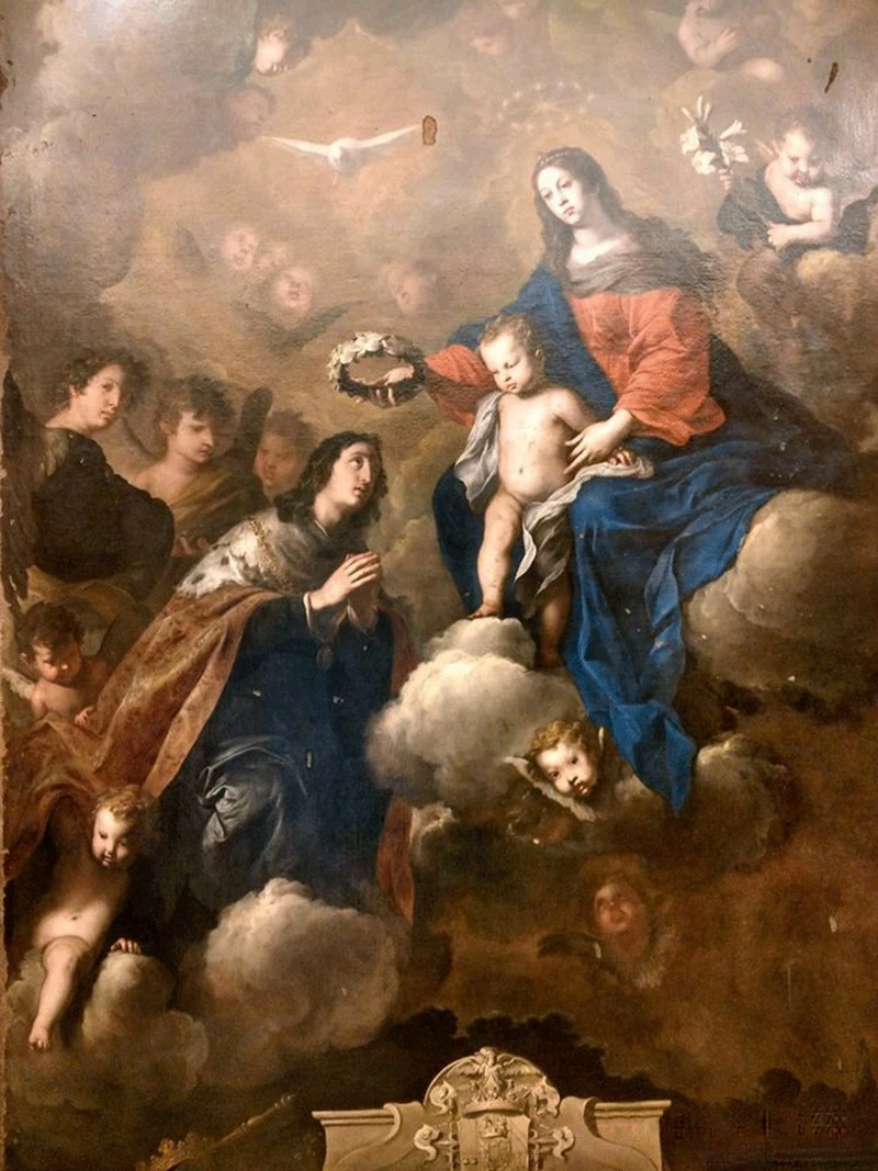 Maria col Bambino e santo - Palermo chiesa di san Nicola da Tolentino